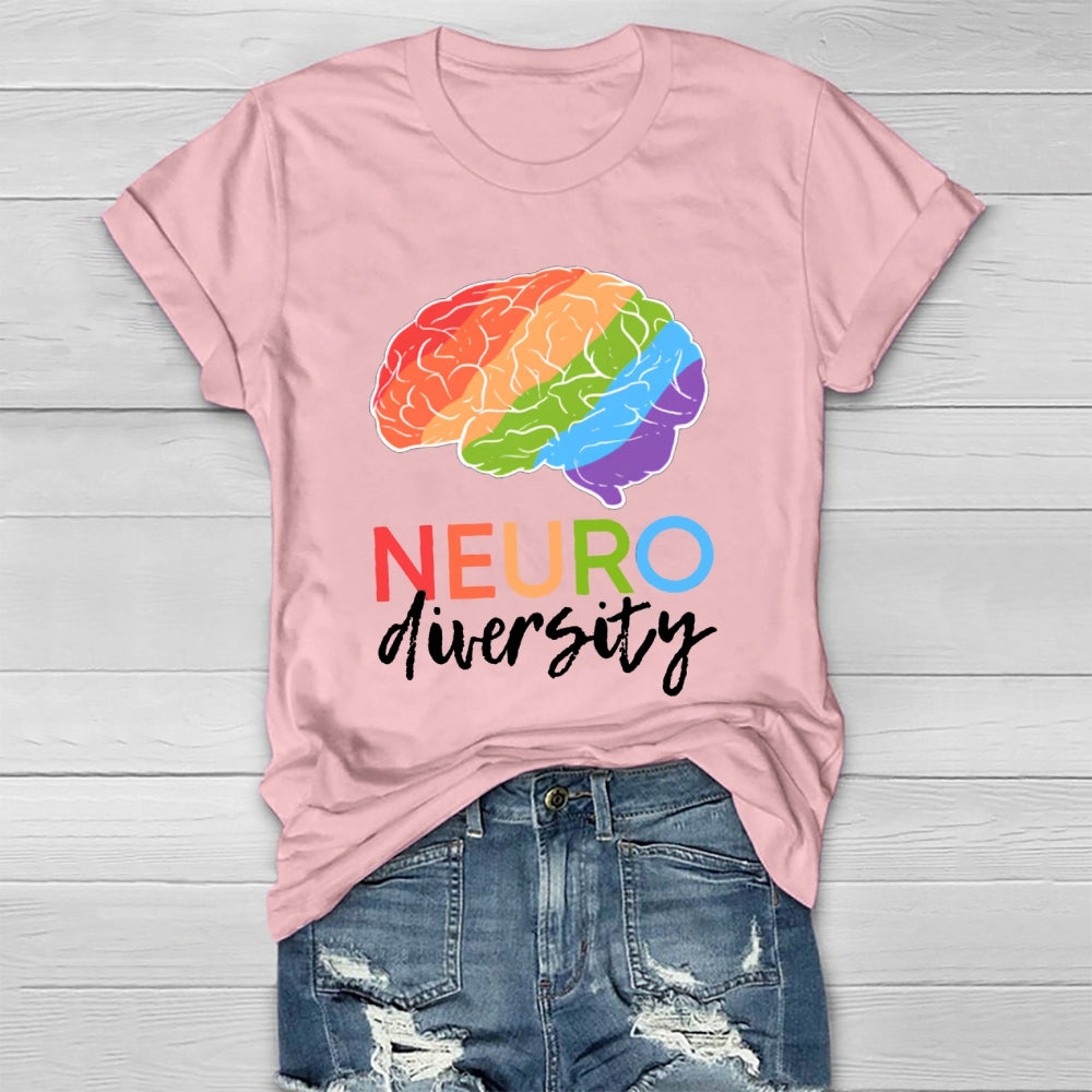 Neurodiversity Colorful Brain Healthwear T-shirt