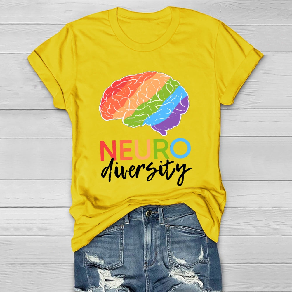 Neurodiversity Colorful Brain Healthwear T-shirt