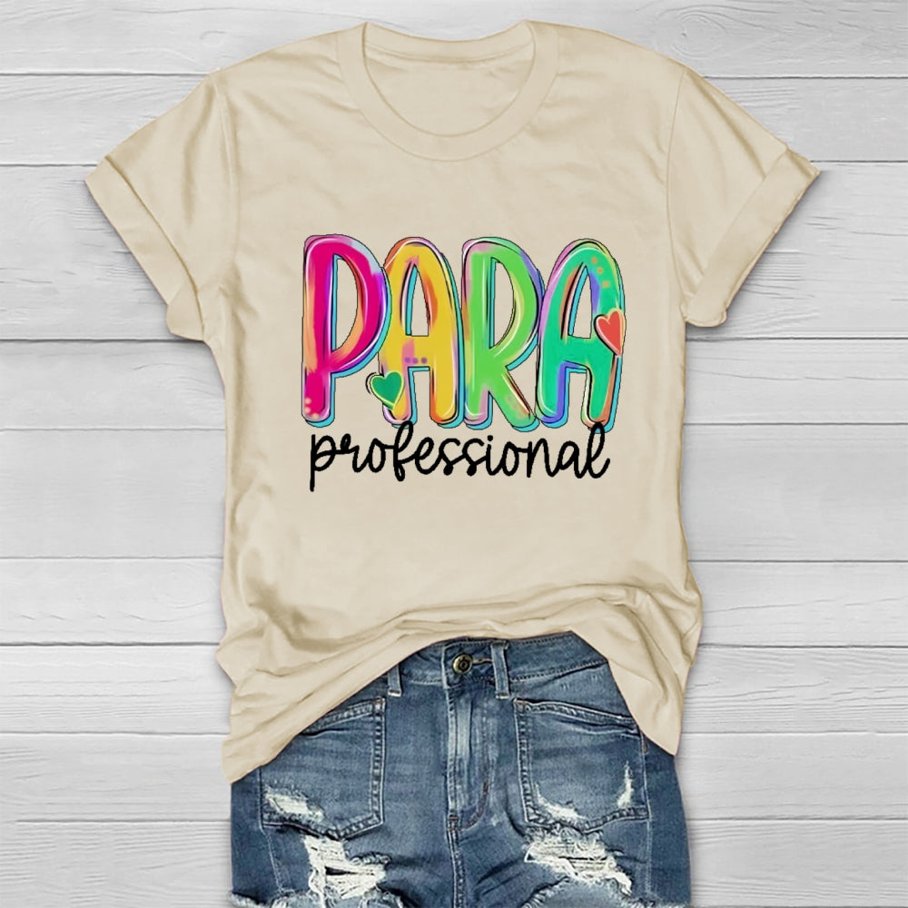 Para Profession Colorful Letter Healthwear T-Shirt