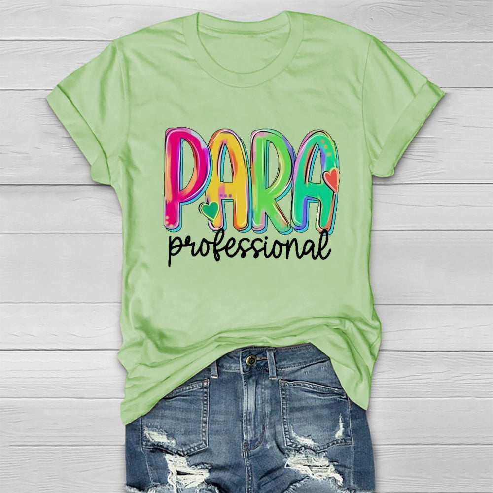 Para Profession Colorful Letter Healthwear T-Shirt