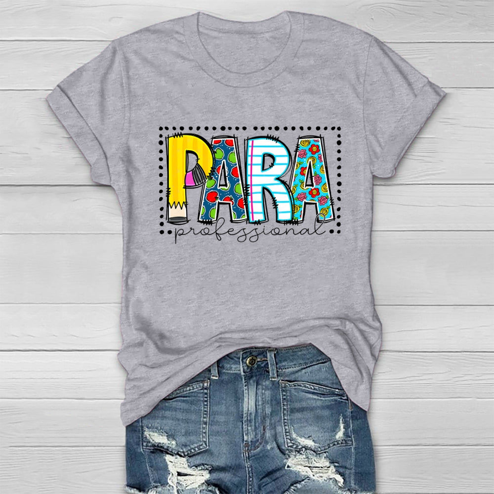 Para Professional Simple Striped Polka Dot Design  Healthwear T-Shirt