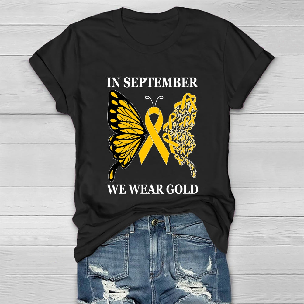 In September We Wear Gold  Healthwear T-shirt