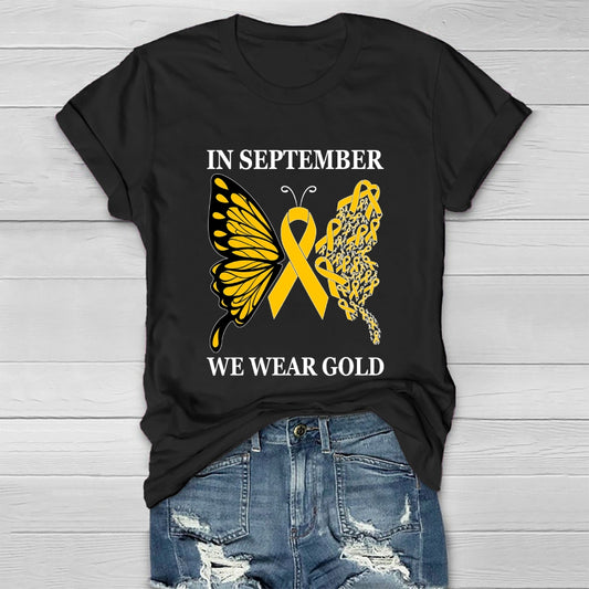In September We Wear Gold  Healthwear T-shirt