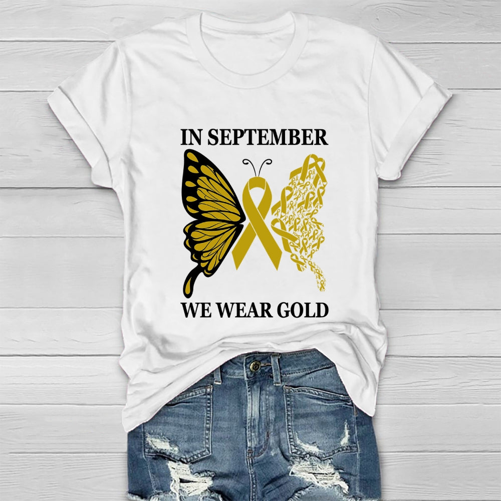 In September We Wear Gold  Healthwear T-shirt