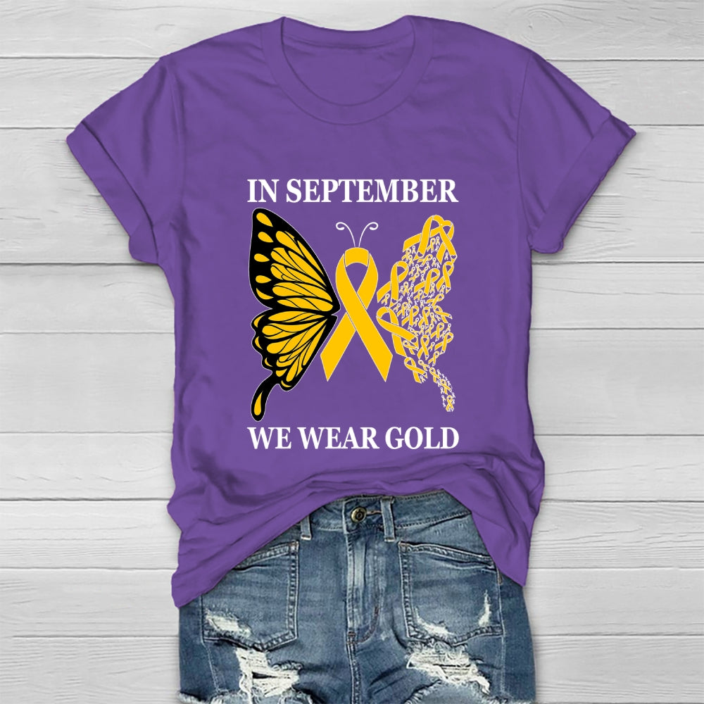 In September We Wear Gold  Healthwear T-shirt