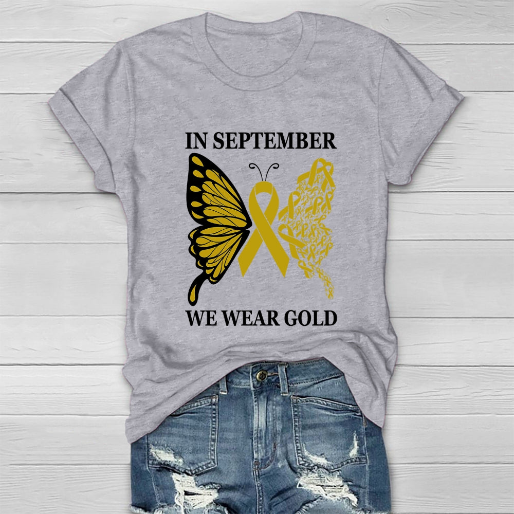In September We Wear Gold  Healthwear T-shirt