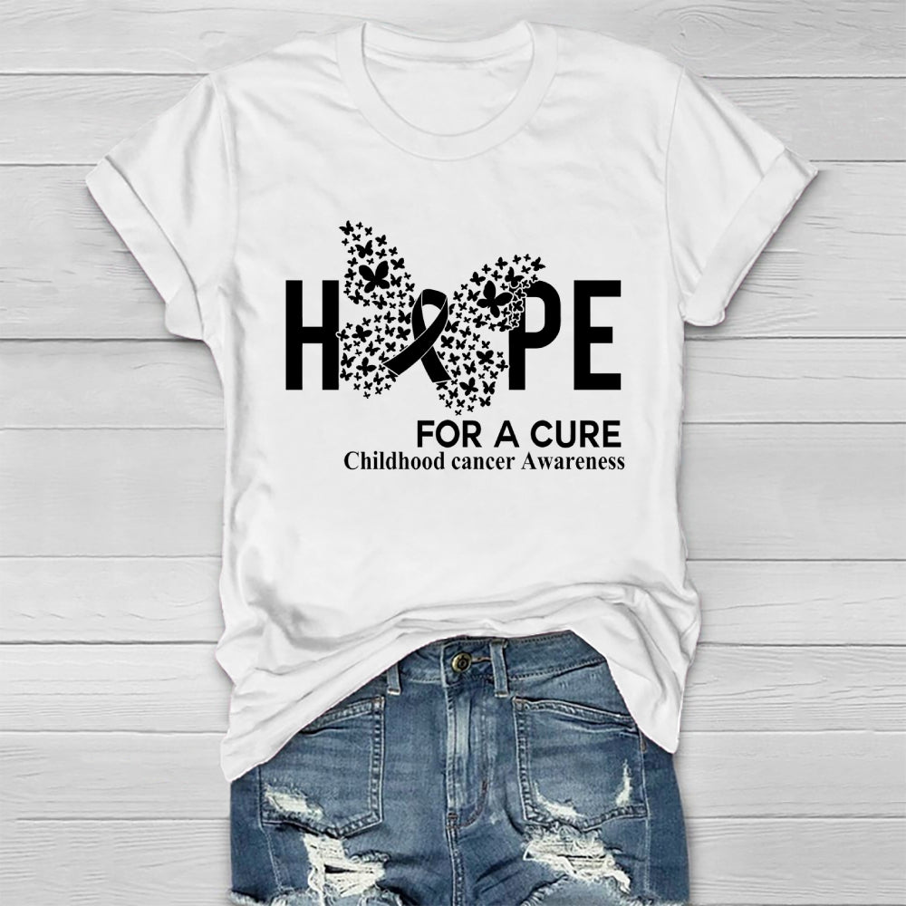 Hope For A Cure Childhood Cancer Awareness  Healthwear T-shirt