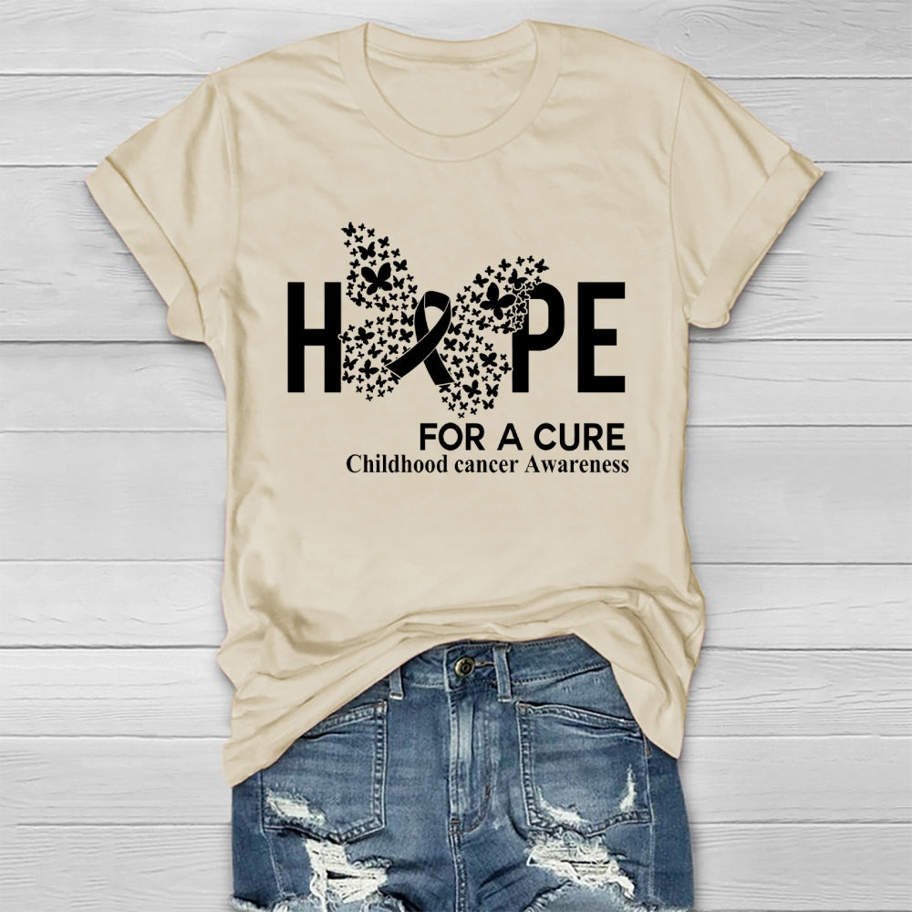 Hope For A Cure Childhood Cancer Awareness  Healthwear T-shirt
