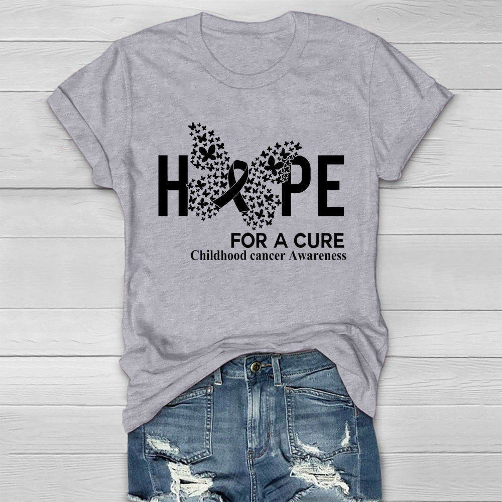 Hope For A Cure Childhood Cancer Awareness  Healthwear T-shirt