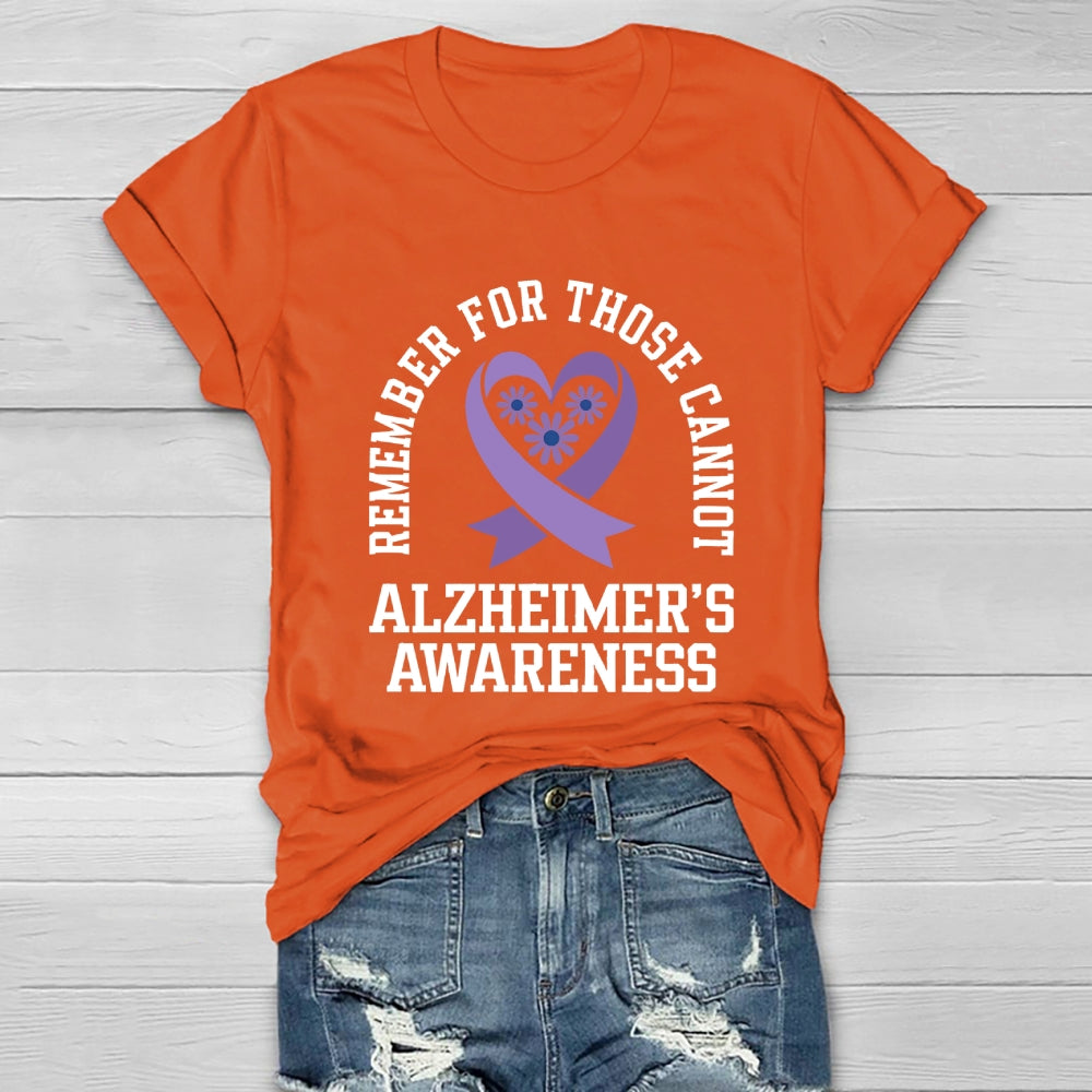 Remember For Those That Cannot Alzheimer's Awareness Healthwear T-shirt