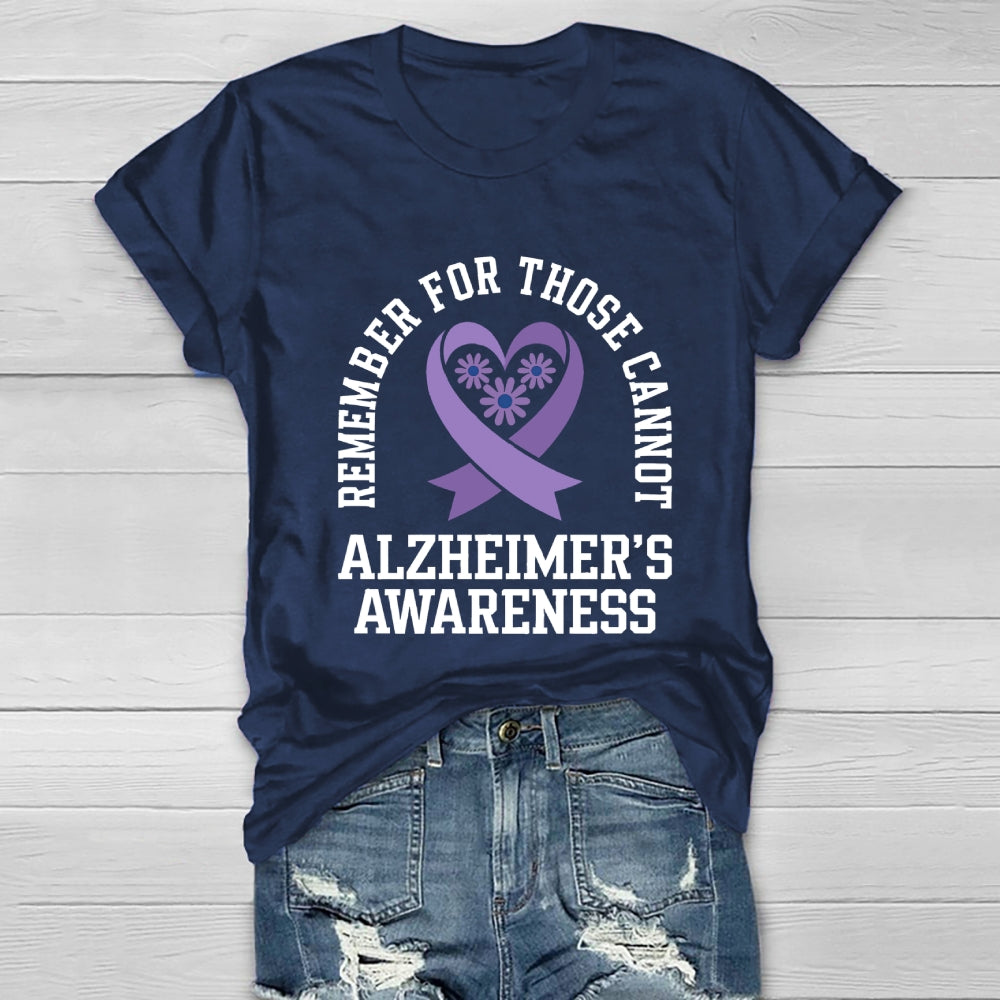 Remember For Those That Cannot Alzheimer's Awareness Healthwear T-shirt
