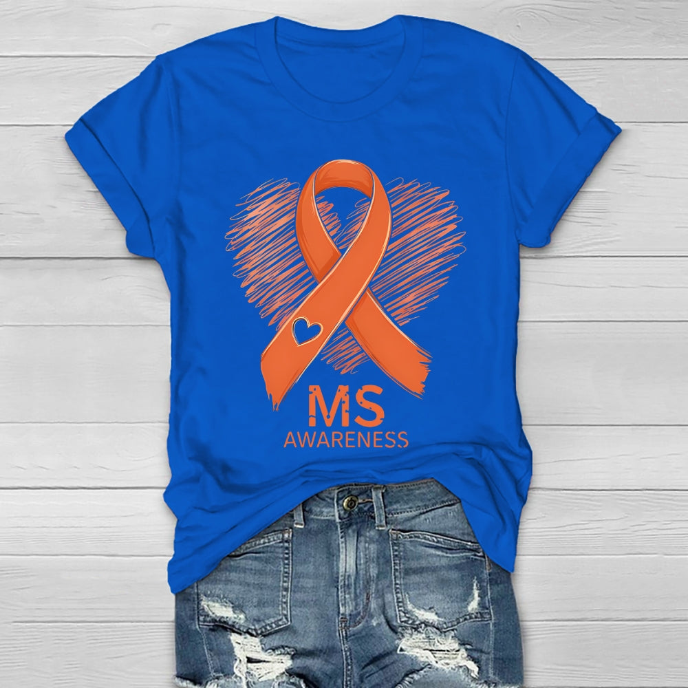 MS Warrior Multiple Sclerosis Awareness Healthwear T-shirt