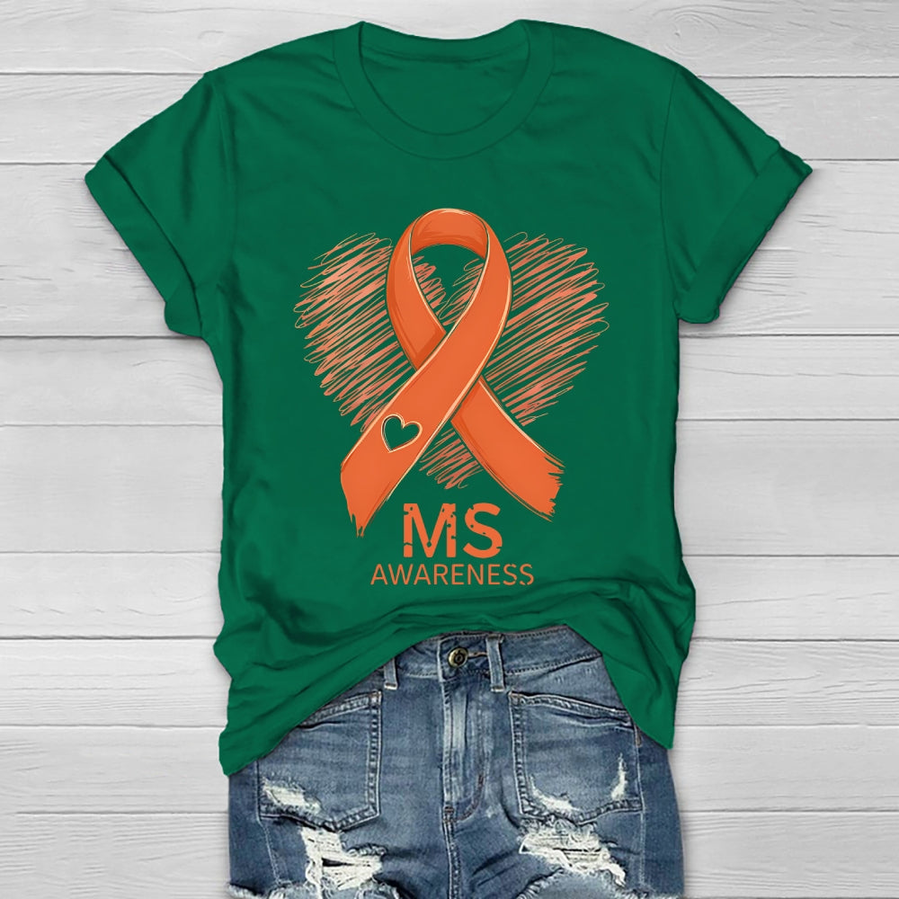MS Warrior Multiple Sclerosis Awareness Healthwear T-shirt