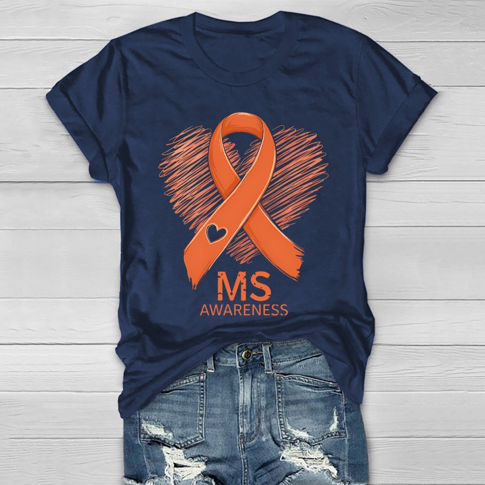 MS Warrior Multiple Sclerosis Awareness Healthwear T-shirt