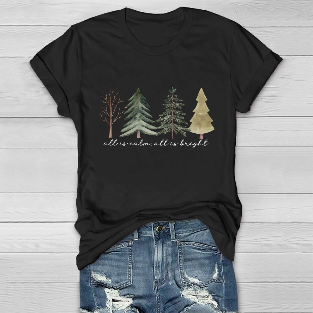 All Is Calm All Is Bright Christmas Tree Healthwear T-shirt