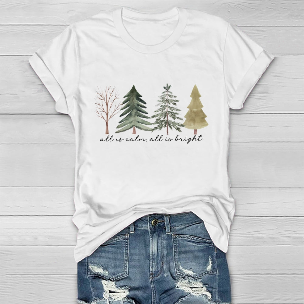 All Is Calm All Is Bright Christmas Tree Healthwear T-shirt