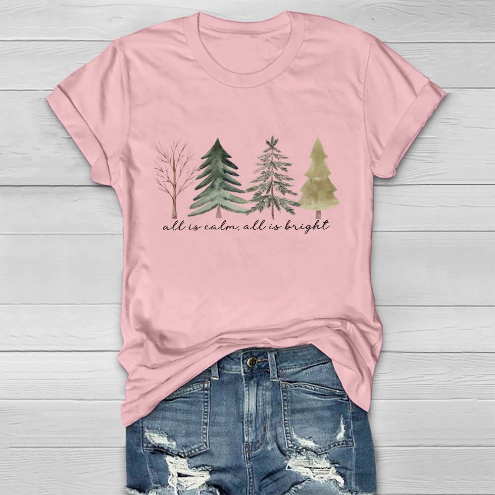 All Is Calm All Is Bright Christmas Tree Healthwear T-shirt