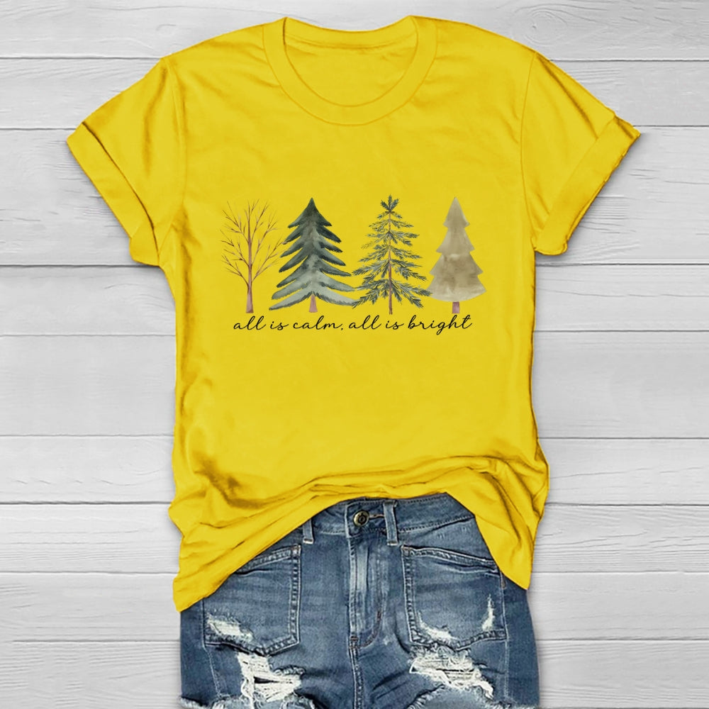 All Is Calm All Is Bright Christmas Tree Healthwear T-shirt