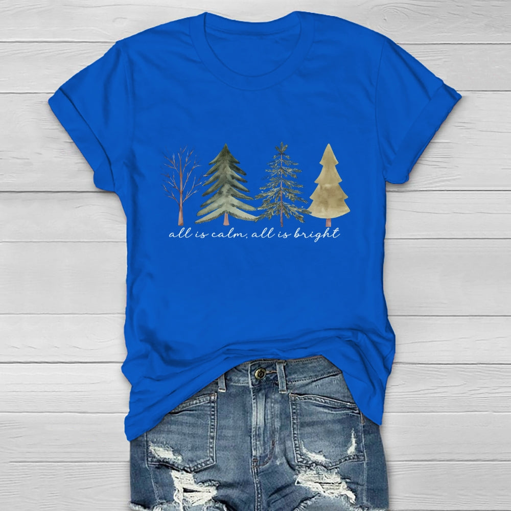 All Is Calm All Is Bright Christmas Tree Healthwear T-shirt