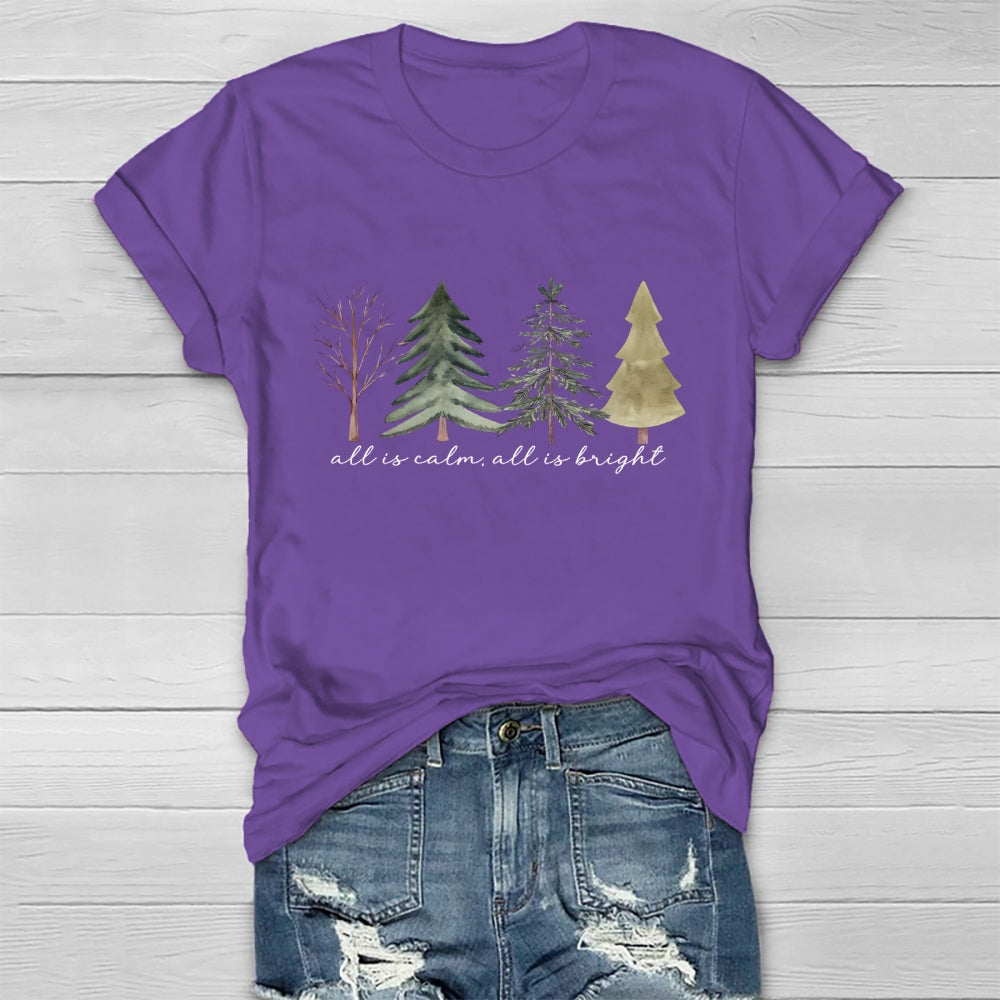All Is Calm All Is Bright Christmas Tree Healthwear T-shirt