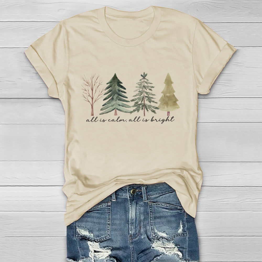 All Is Calm All Is Bright Christmas Tree Healthwear T-shirt