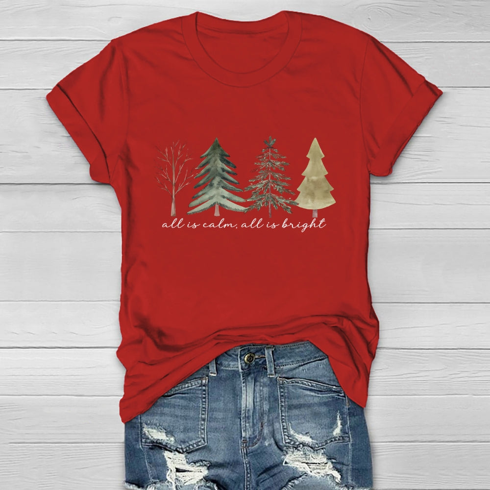 All Is Calm All Is Bright Christmas Tree Healthwear T-shirt