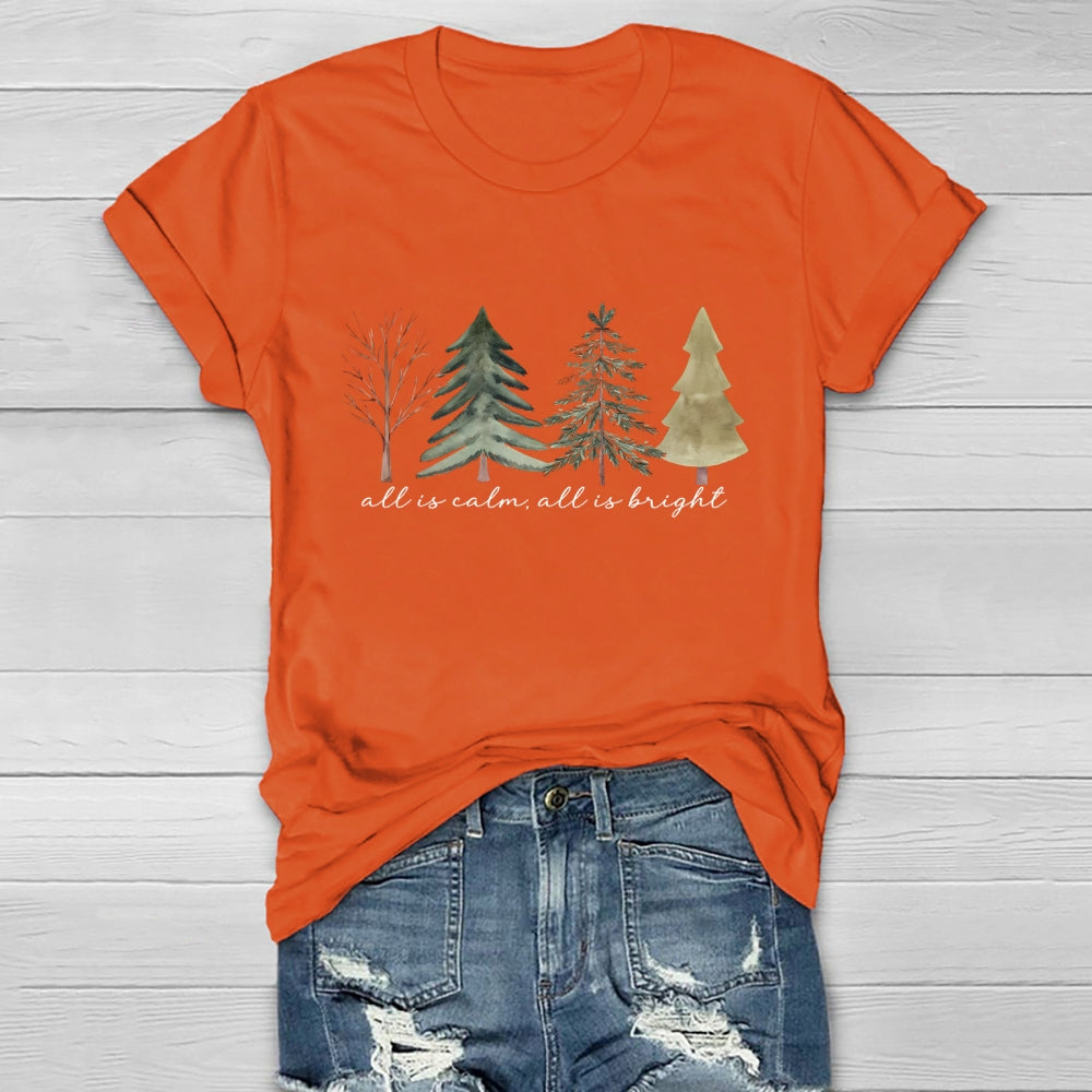 All Is Calm All Is Bright Christmas Tree Healthwear T-shirt