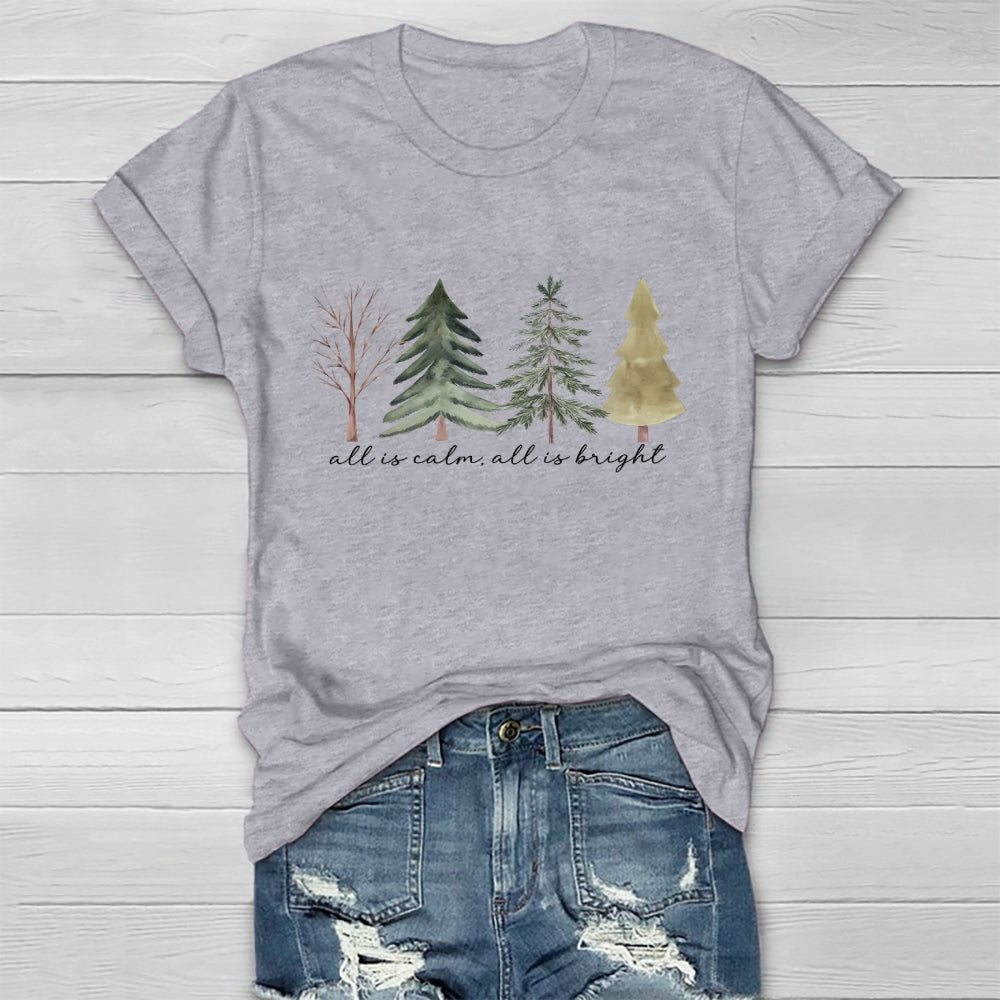 All Is Calm All Is Bright Christmas Tree Healthwear T-shirt