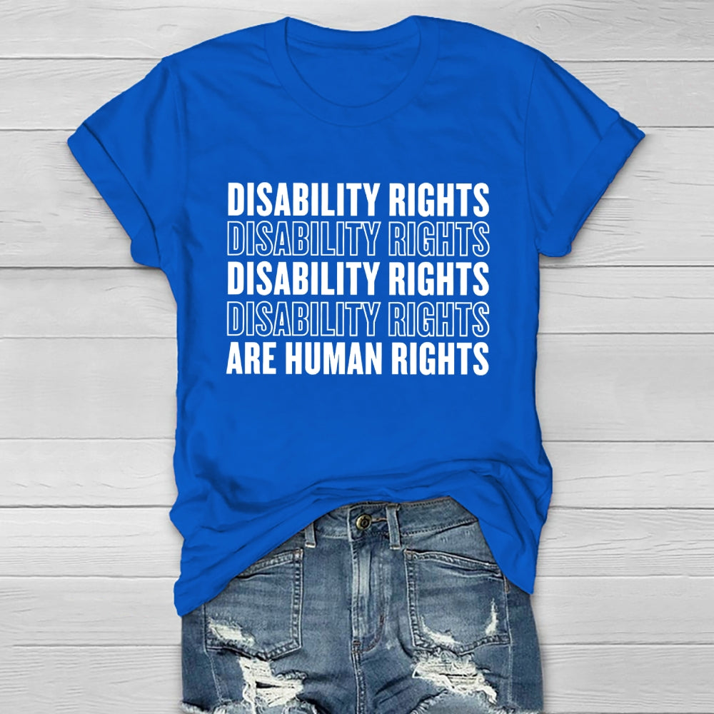 Disability Rights Are Human Rights Disability Awareness Healthwear T-shirt