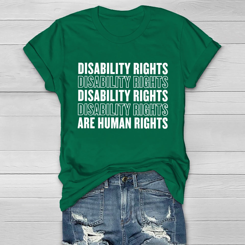 Disability Rights Are Human Rights Disability Awareness Healthwear T-shirt