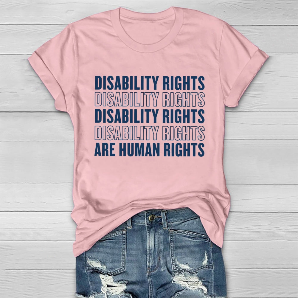 Disability Rights Are Human Rights Disability Awareness Healthwear T-shirt