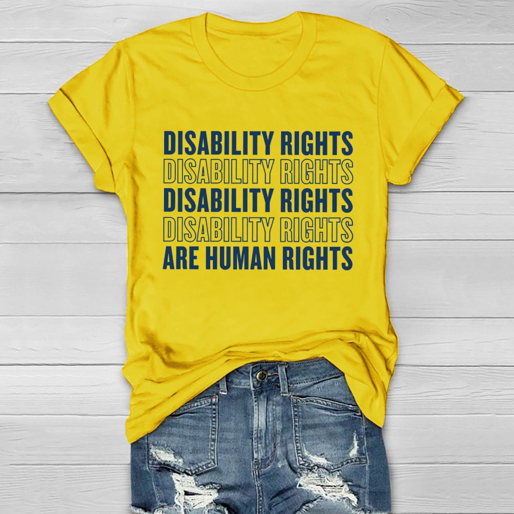 Disability Rights Are Human Rights Disability Awareness Healthwear T-shirt