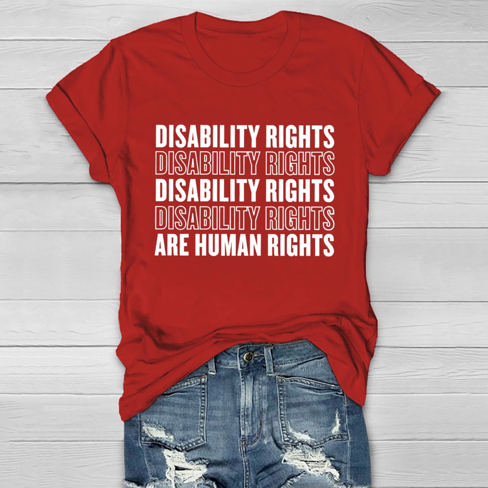 Disability Rights Are Human Rights Disability Awareness Healthwear T-shirt