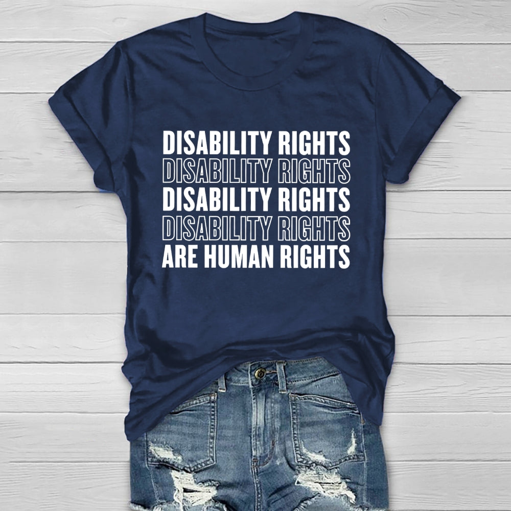 Disability Rights Are Human Rights Disability Awareness Healthwear T-shirt