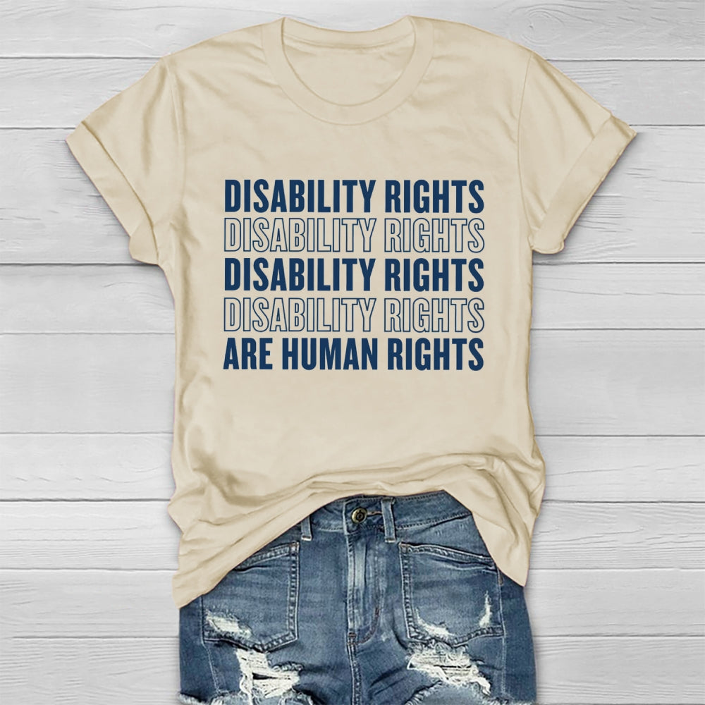 Disability Rights Are Human Rights Disability Awareness Healthwear T-shirt