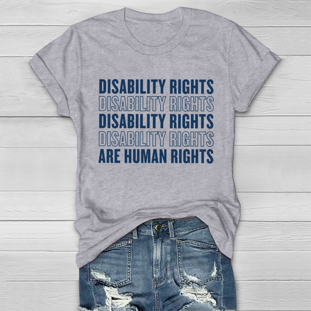 Disability Rights Are Human Rights Disability Awareness Healthwear T-shirt