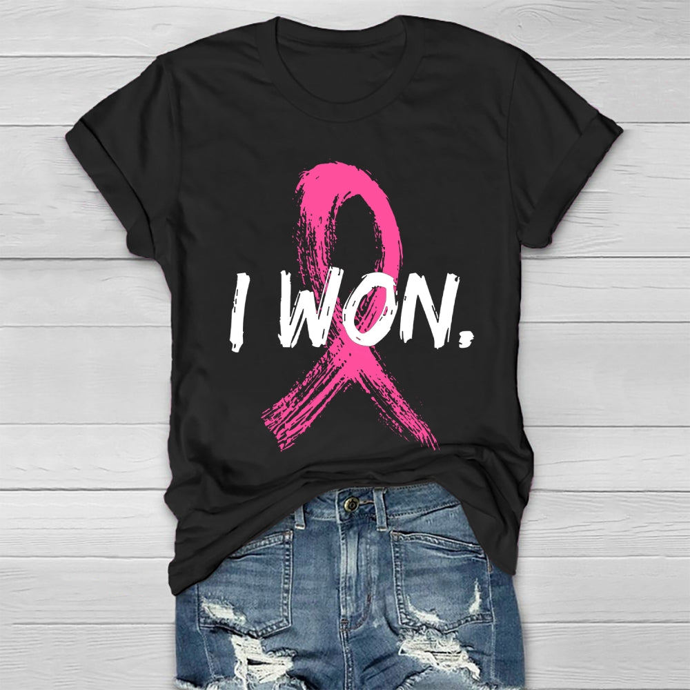 I Won Shirt Breast Cancer Awareness Healthwear T-shirt