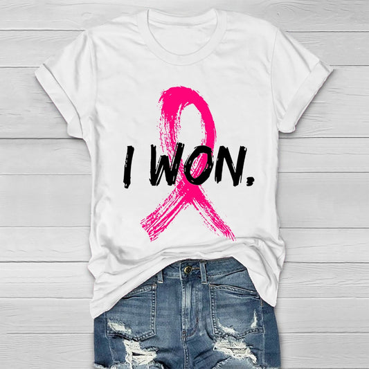 I Won Shirt Breast Cancer Awareness Healthwear T-shirt