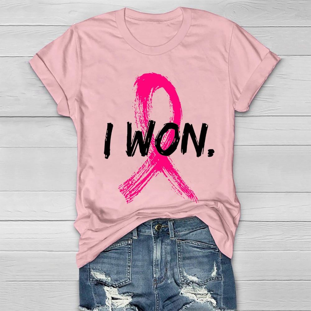 I Won Shirt Breast Cancer Awareness Healthwear T-shirt