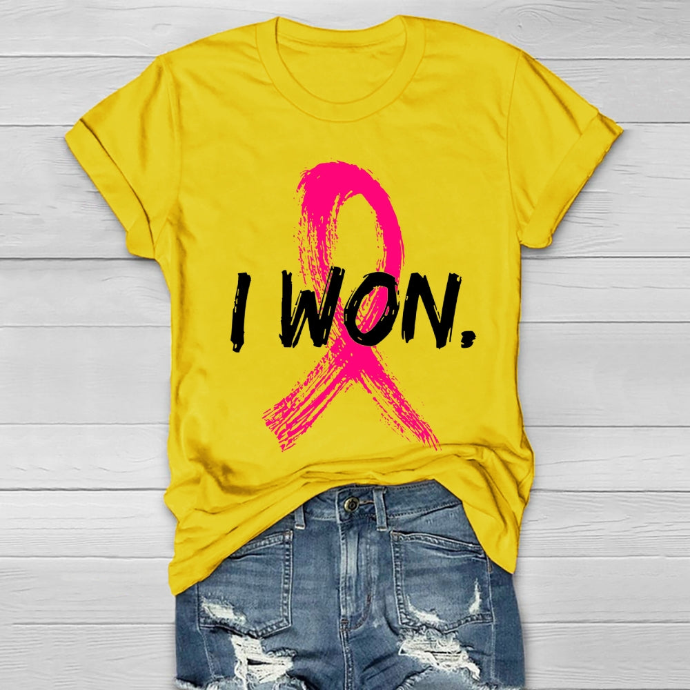 I Won Shirt Breast Cancer Awareness Healthwear T-shirt
