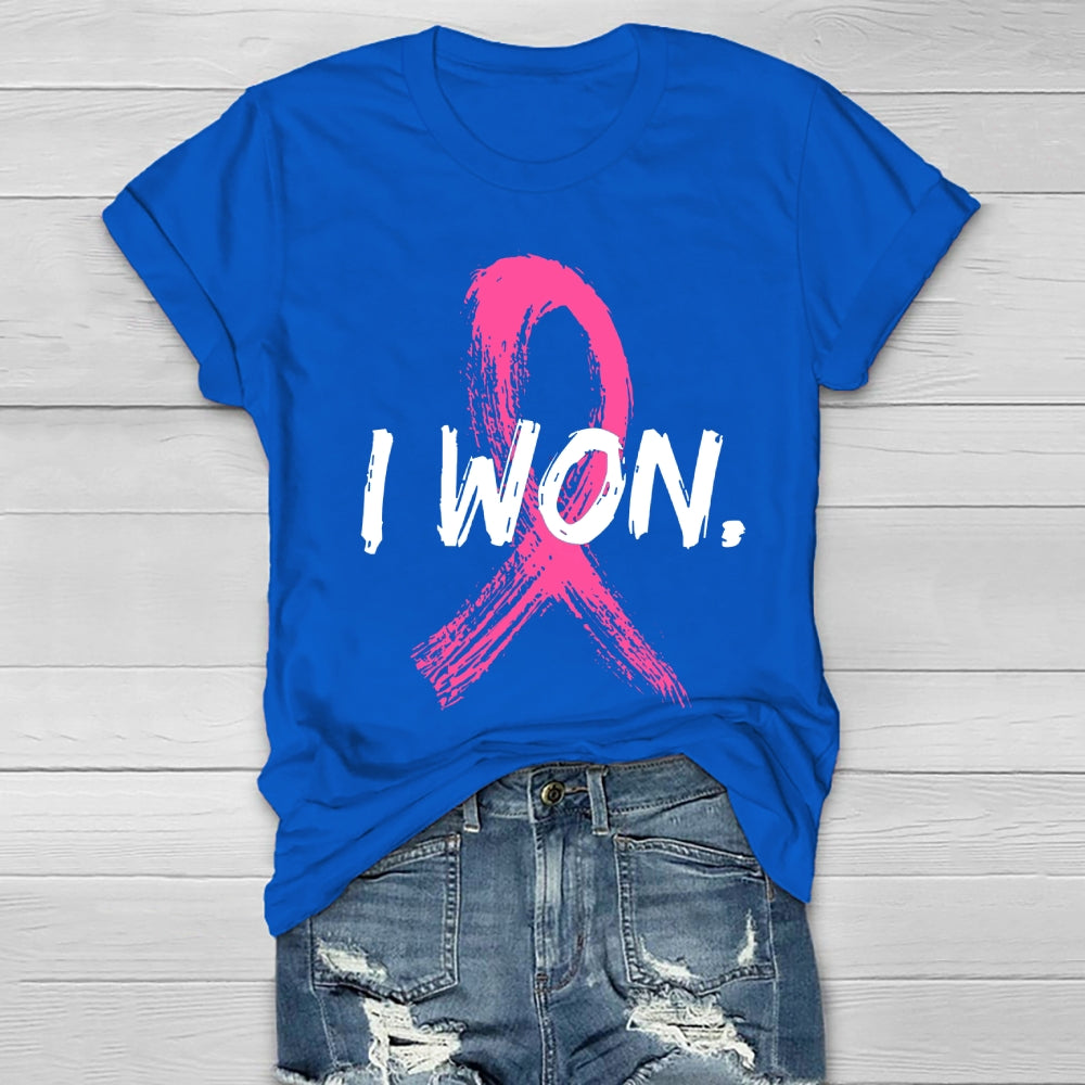 I Won Shirt Breast Cancer Awareness Healthwear T-shirt