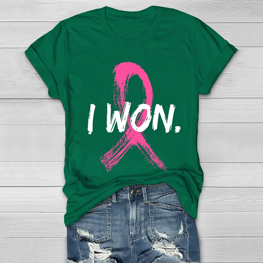 I Won Shirt Breast Cancer Awareness Healthwear T-shirt