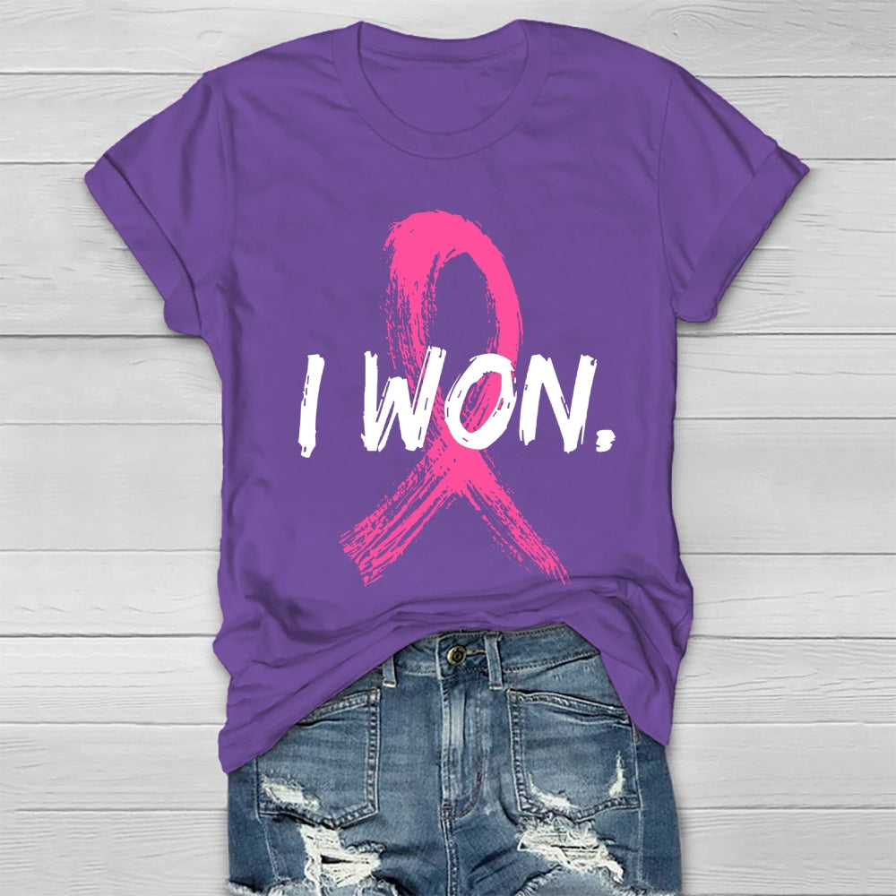 I Won Shirt Breast Cancer Awareness Healthwear T-shirt