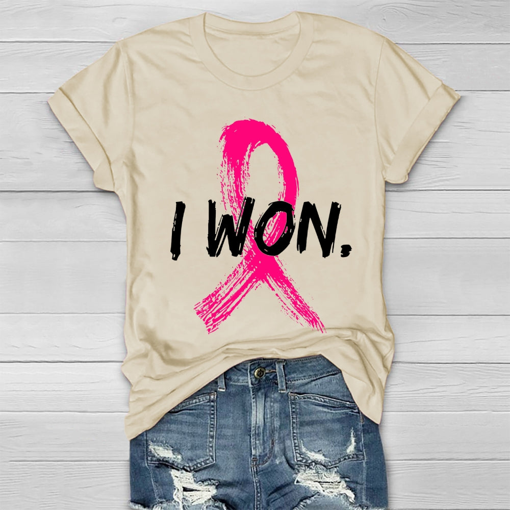 I Won Shirt Breast Cancer Awareness Healthwear T-shirt