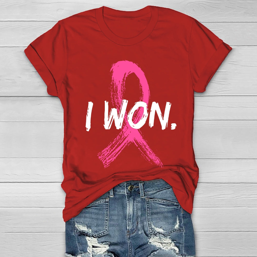 I Won Shirt Breast Cancer Awareness Healthwear T-shirt