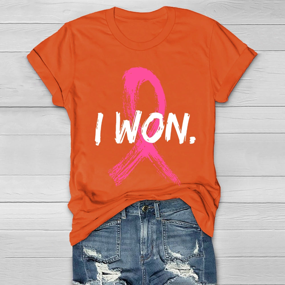 I Won Shirt Breast Cancer Awareness Healthwear T-shirt
