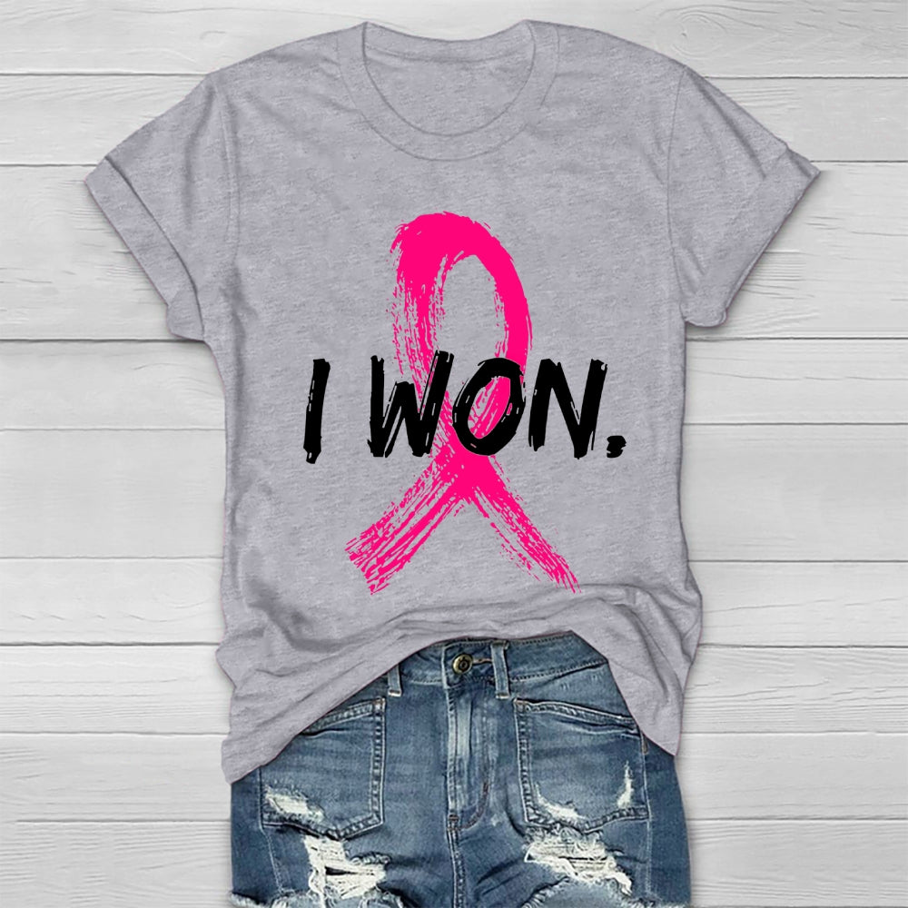 I Won Shirt Breast Cancer Awareness Healthwear T-shirt