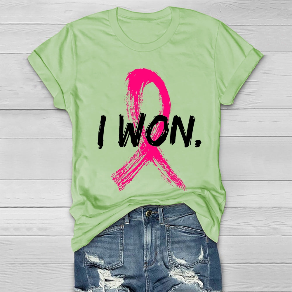 I Won Shirt Breast Cancer Awareness Healthwear T-shirt