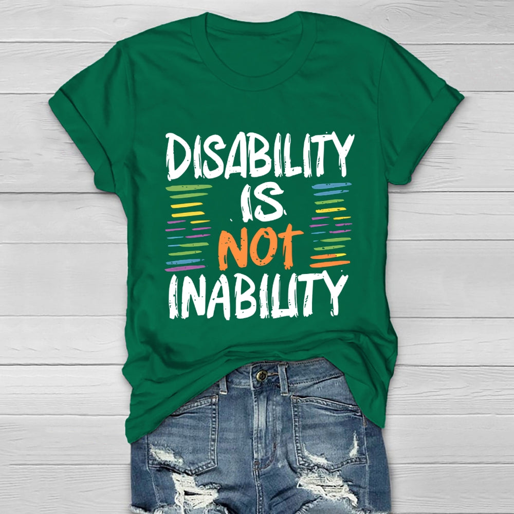 Disability Is Not Inability Healthwear T-shirt