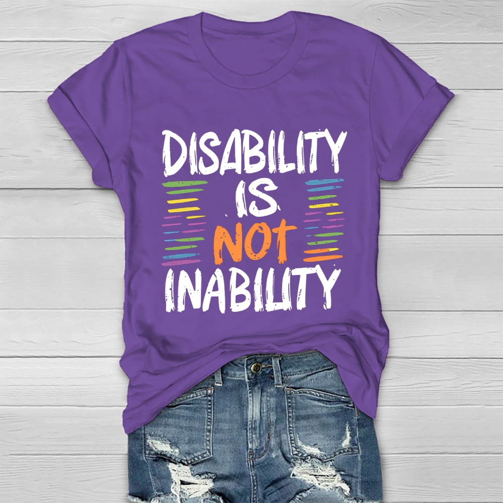 Disability Is Not Inability Healthwear T-shirt